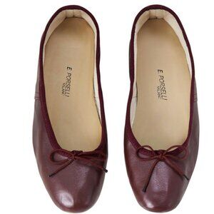 NWT Porselli Ballet Flat Burgundy 39 / US 8